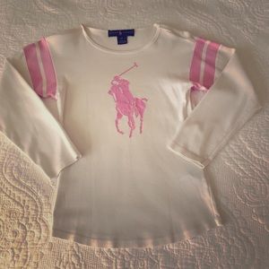 Ralph Lauren Pink Rugby Shirt - Vintage